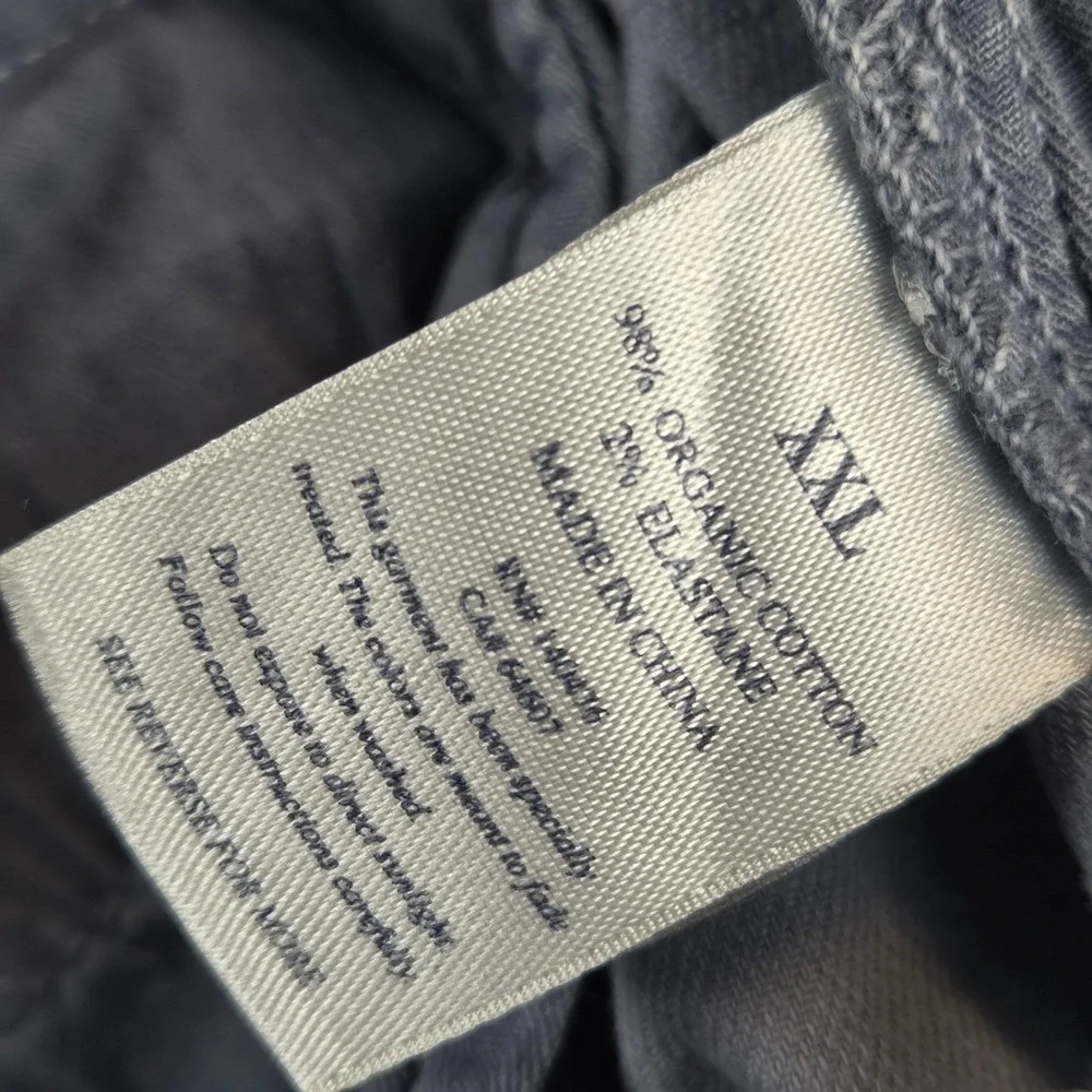 Faherty Brand Mens Essential Drawstring Shorts Blue Gray Organic Cotton XXL
